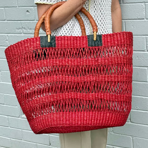 Net Oval Basket | Red