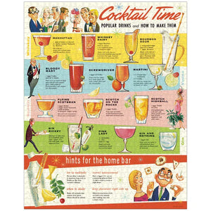Cavallini Cocktails 1000pc Jigsaw Puzzle