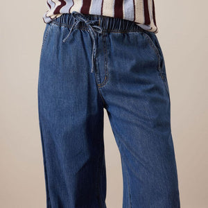 Ceres Life Andie Wide Leg Drawstring Pant | Fresh Indigo
