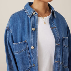 Ceres Life Ceres Life|Bobbi Denim Shacket|Indigo