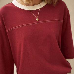 Ceres Life Ceres Life| Devon Slouchy Seam Tee| Mulberry