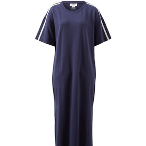 Ceres Life Charlotte Midi Terry Dress | Navy Side Stripe