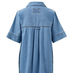 Ceres Life Sammy Relaxed Shirt Dress | Mid Vintage Blue | Ceres Life