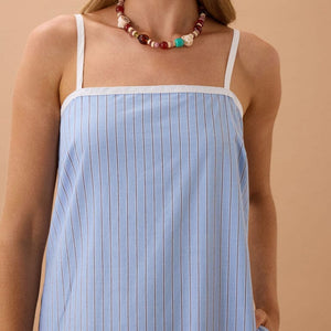 Ceres Life Sunday Maxi Dress | Powder Blue Triple Stripe