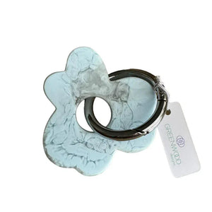 Greenwood Designs Floral Resin Keyring Baby Blue