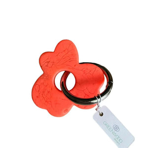 Greenwood Designs Floral Resin Keyring Coral