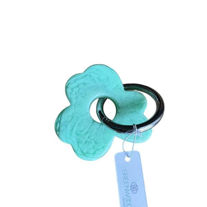 Greenwood Designs Floral Resin Keyring Mint