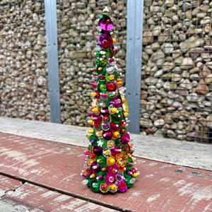 Mink + Me Granny's Sequin Beaded Festive Tree | Large 30cm