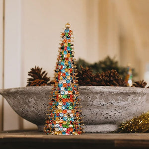Mink + Me Sequin Beaded Festive Tree | Medium 22cm