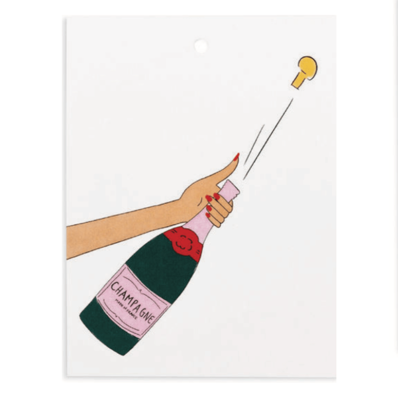 Miss Peahen Gift Tag - Pop The Bubbly