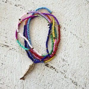 Rusty Pot Handmade Wrap Bracelet / Necklace | Fish