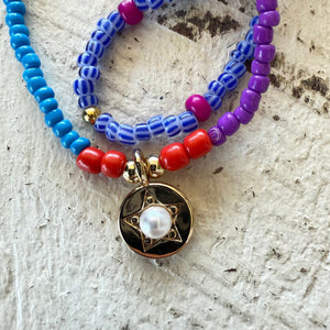 Rusty Pot Handmade Wrap Bracelet / Necklace | Star Pearl