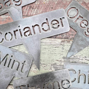 Rusty Pot Herb Garden Stake