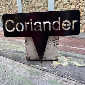 Rusty Pot Herb Garden Stake Coriander