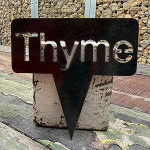 Rusty Pot Herb Garden Stake Thyme