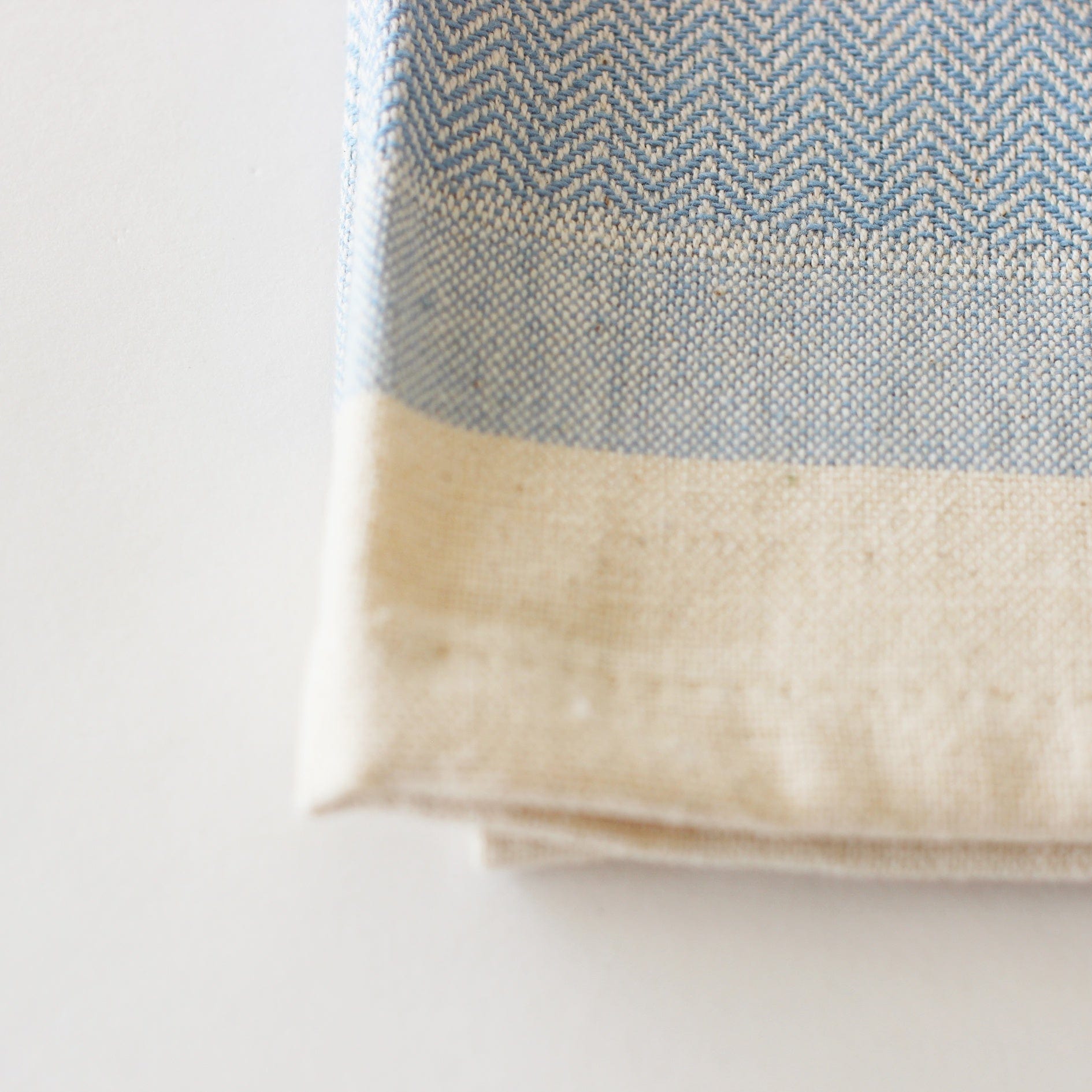Sunday Merchant Cotton Herringbone Tea Towel - Blue