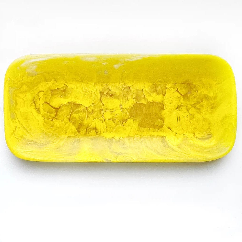Sunday Merchant Long Resin Platter | Yellow Swirl