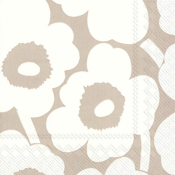Sunday Merchant Marimekko Serviettes | Linen + White (20 pack)