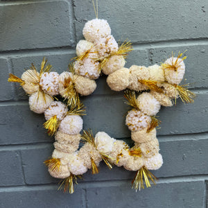 Sunday Merchant Natural Pom Pom Christmas Star
