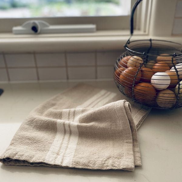 Sunday Merchant Tea Towel - cream stripe
