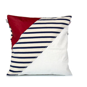 727 Sailbags Cushion 40 x 40 | Red stripes + white