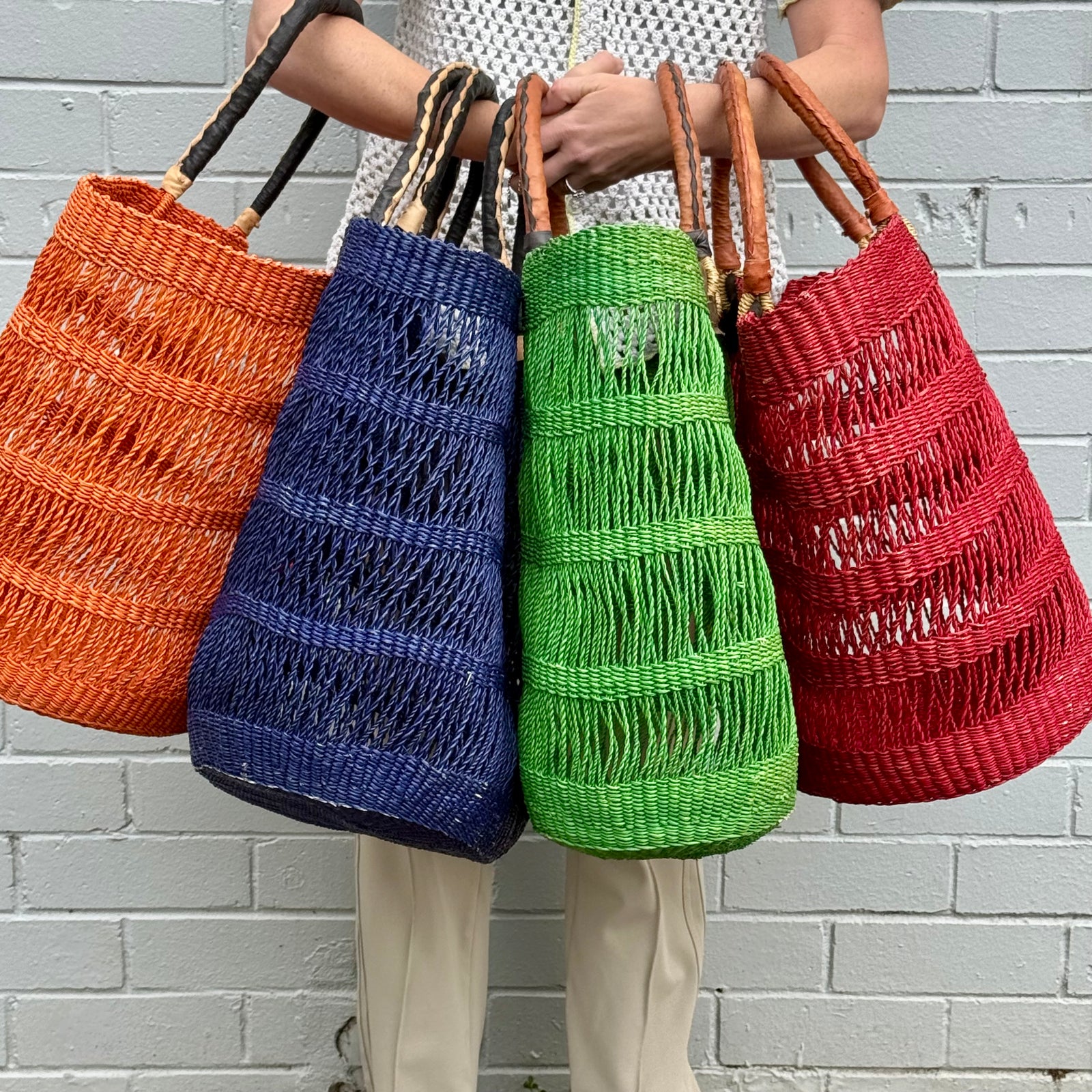 Net Oval Basket | Orange