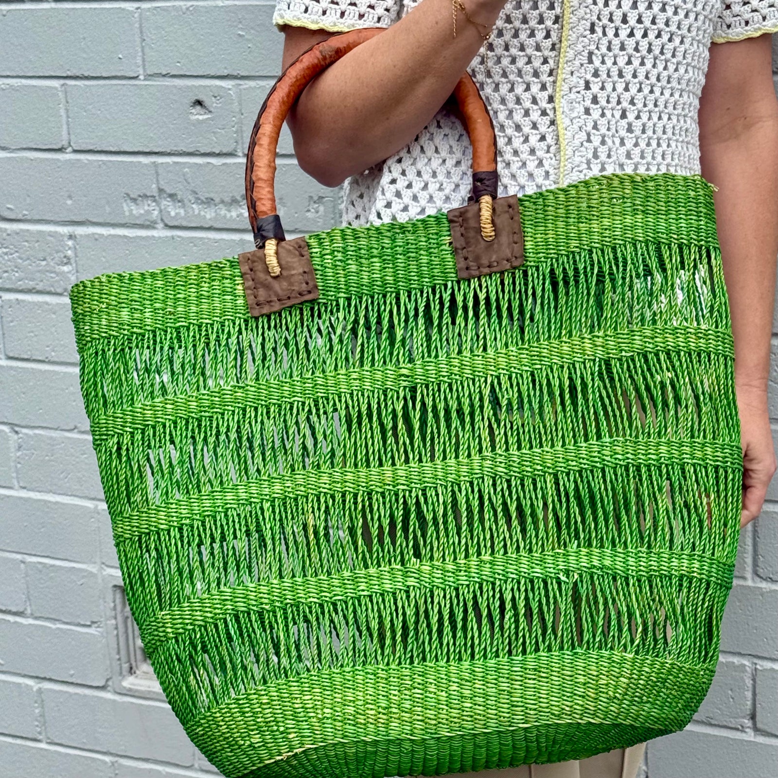 Net Oval Basket | Green