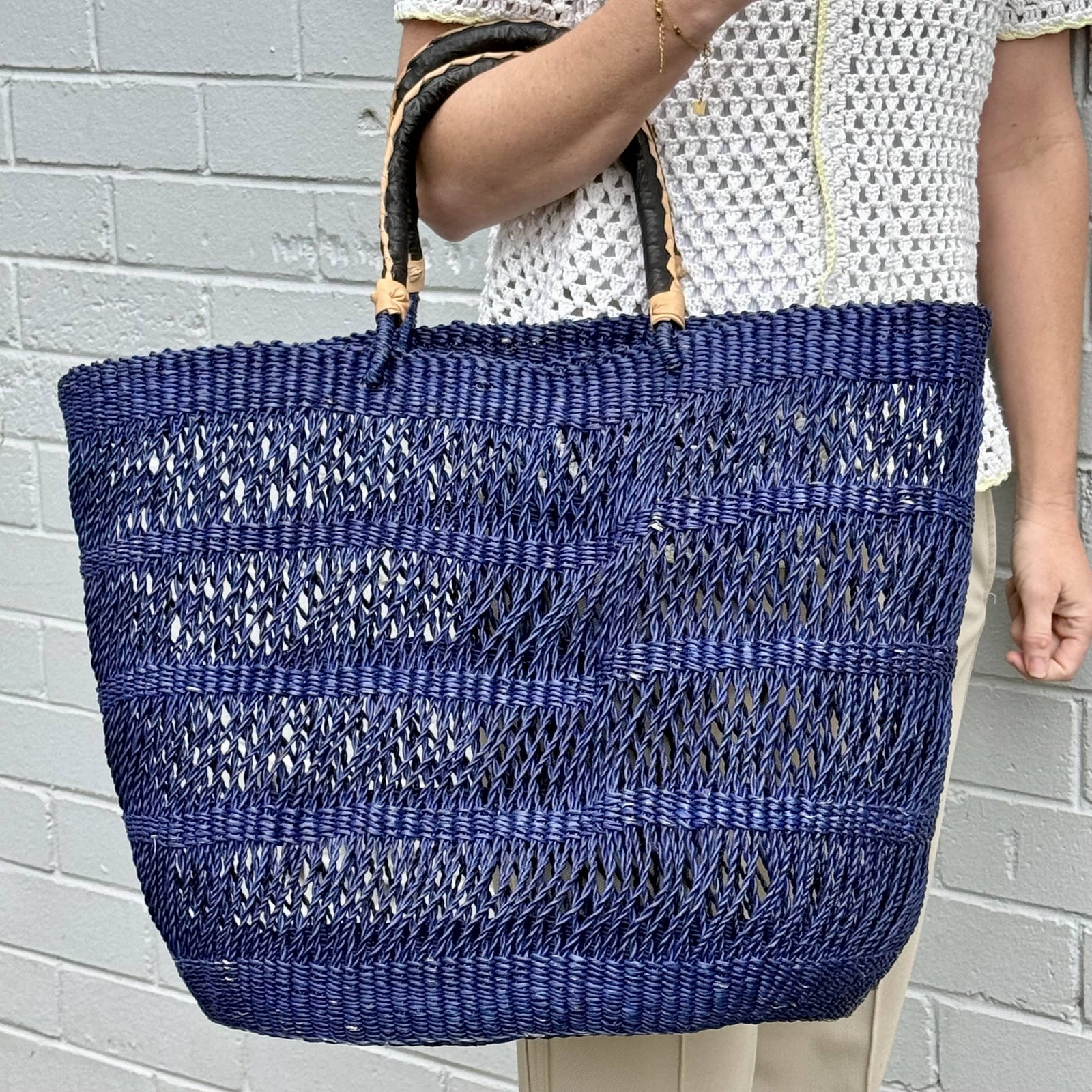 Net Oval Basket | Blue