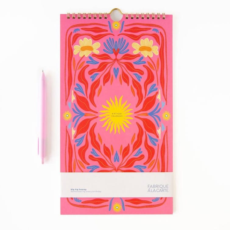 A-Journal Birthday Calendar | Sun Pink