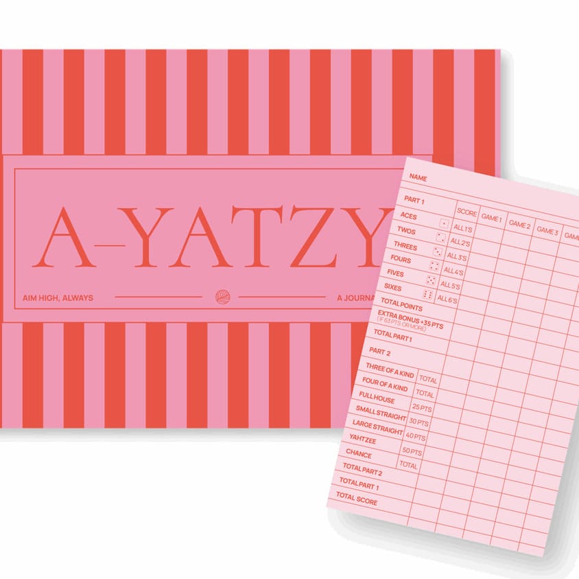 A-Journal Yahtzee | Pink + Red