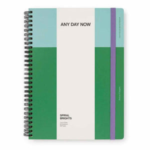 Any Day Now Spiral Notebook B5 - Ruled - Green + Mint