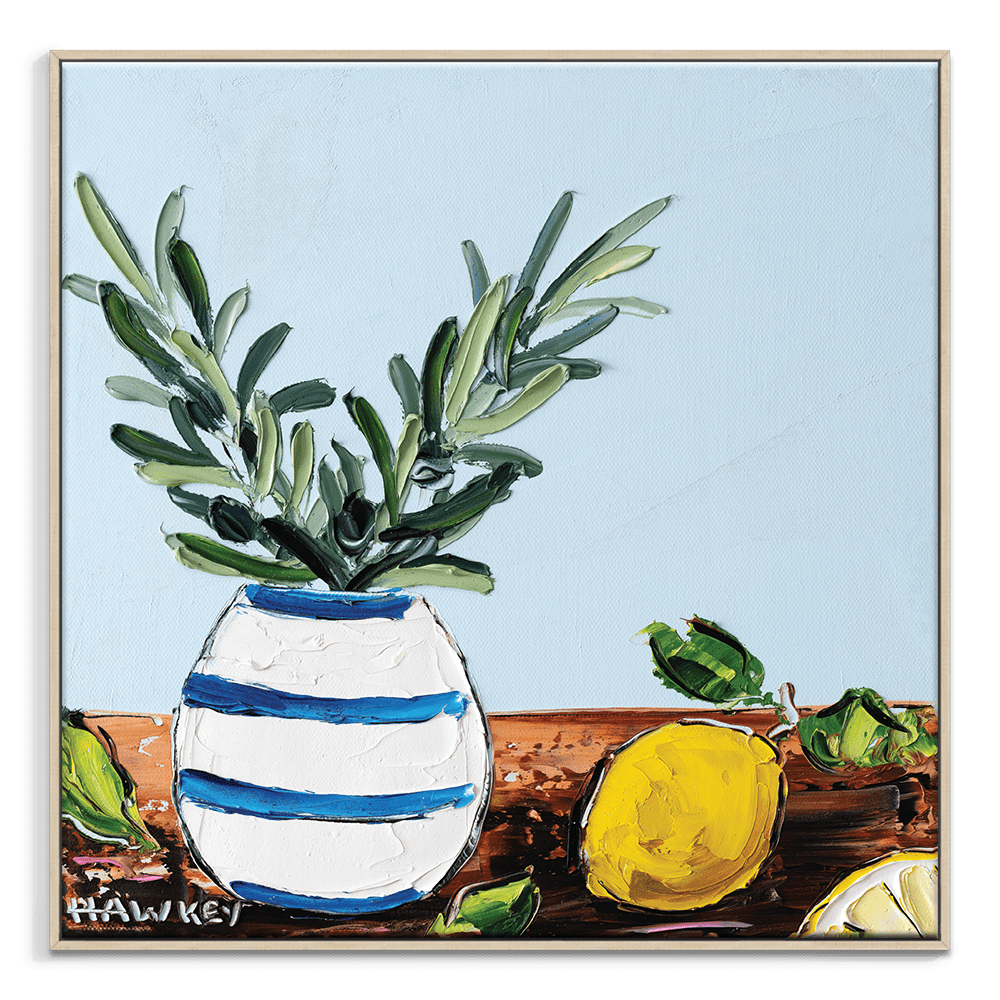 Art | Sunday Merchant Olive Branch + lemons | Angela Hawkey