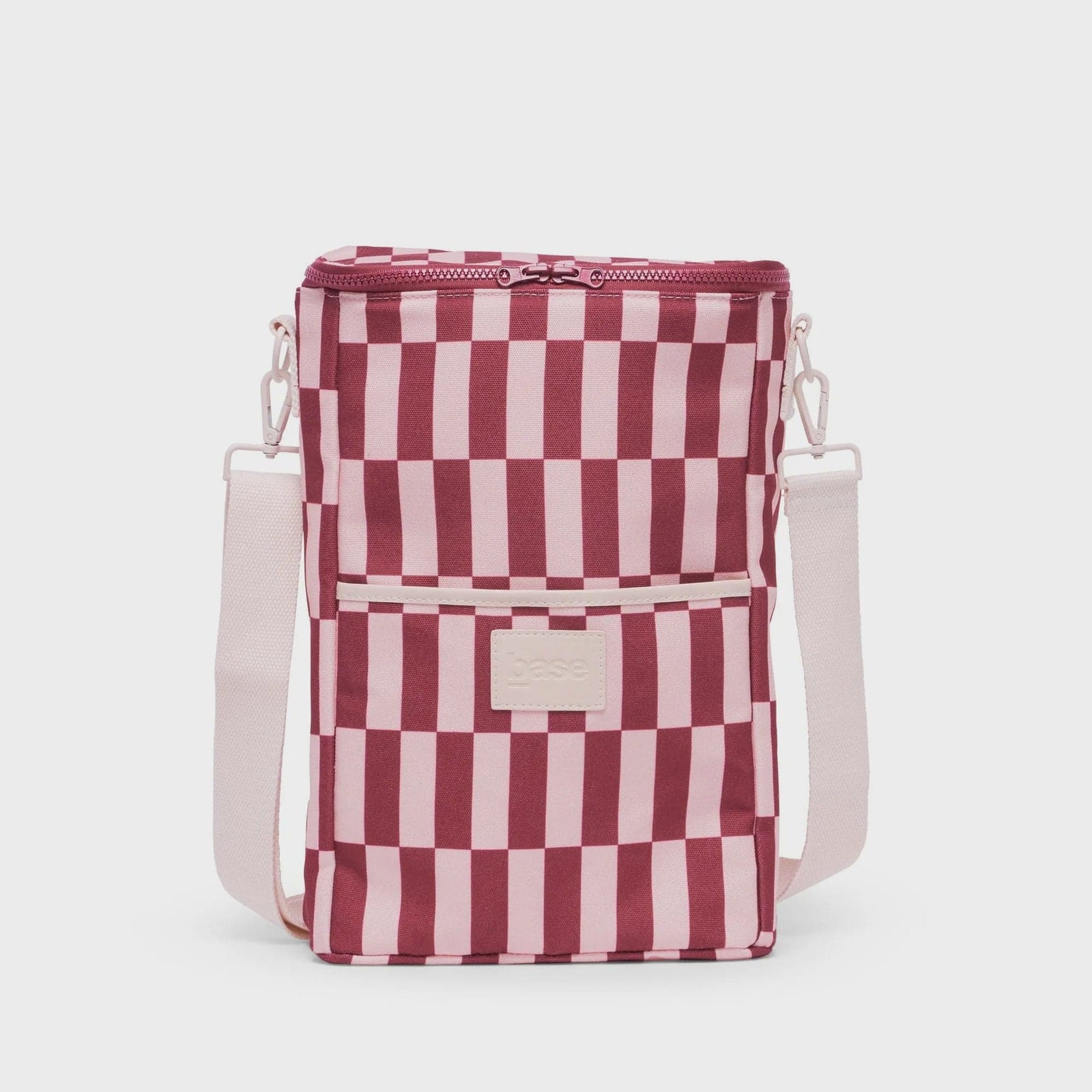 Base Supply Co Bottle Base | Burgundy + Peony Check