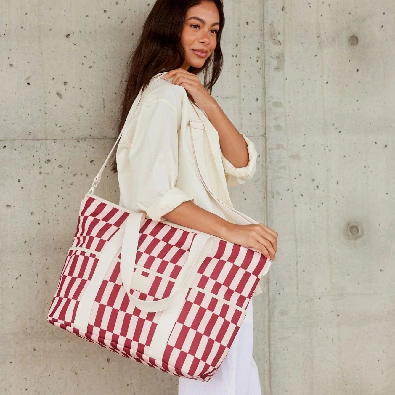 Base Supply Co Cooler Base | Burgundy + Peony Check