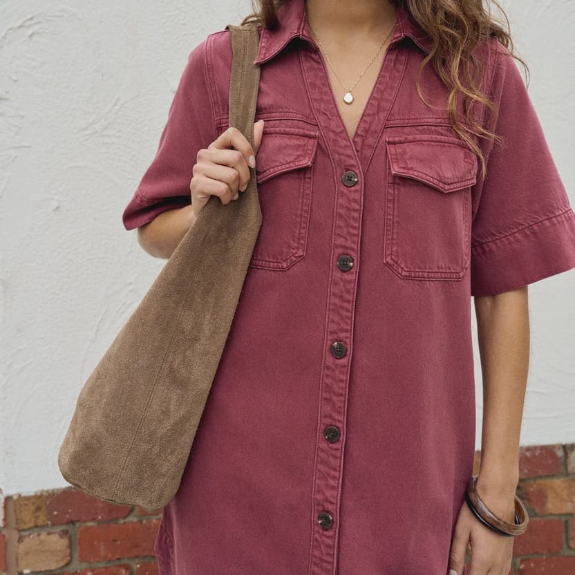 Ceres Life | Bonnie Relaxed Shirt Dress | Mulberry