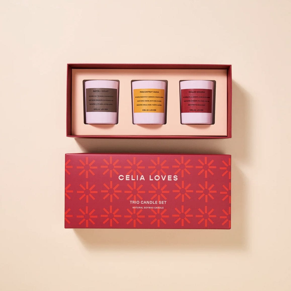 Celia Loves Trio Candle Set | European Holiday