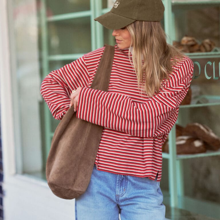 Ceres Life Ceres Life | Beau L/S Slouchy Tee | Mulberry + Red