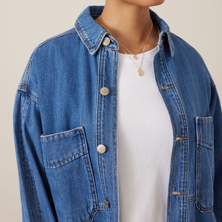 Ceres Life Ceres Life|Bobbi Denim Shacket|Indigo