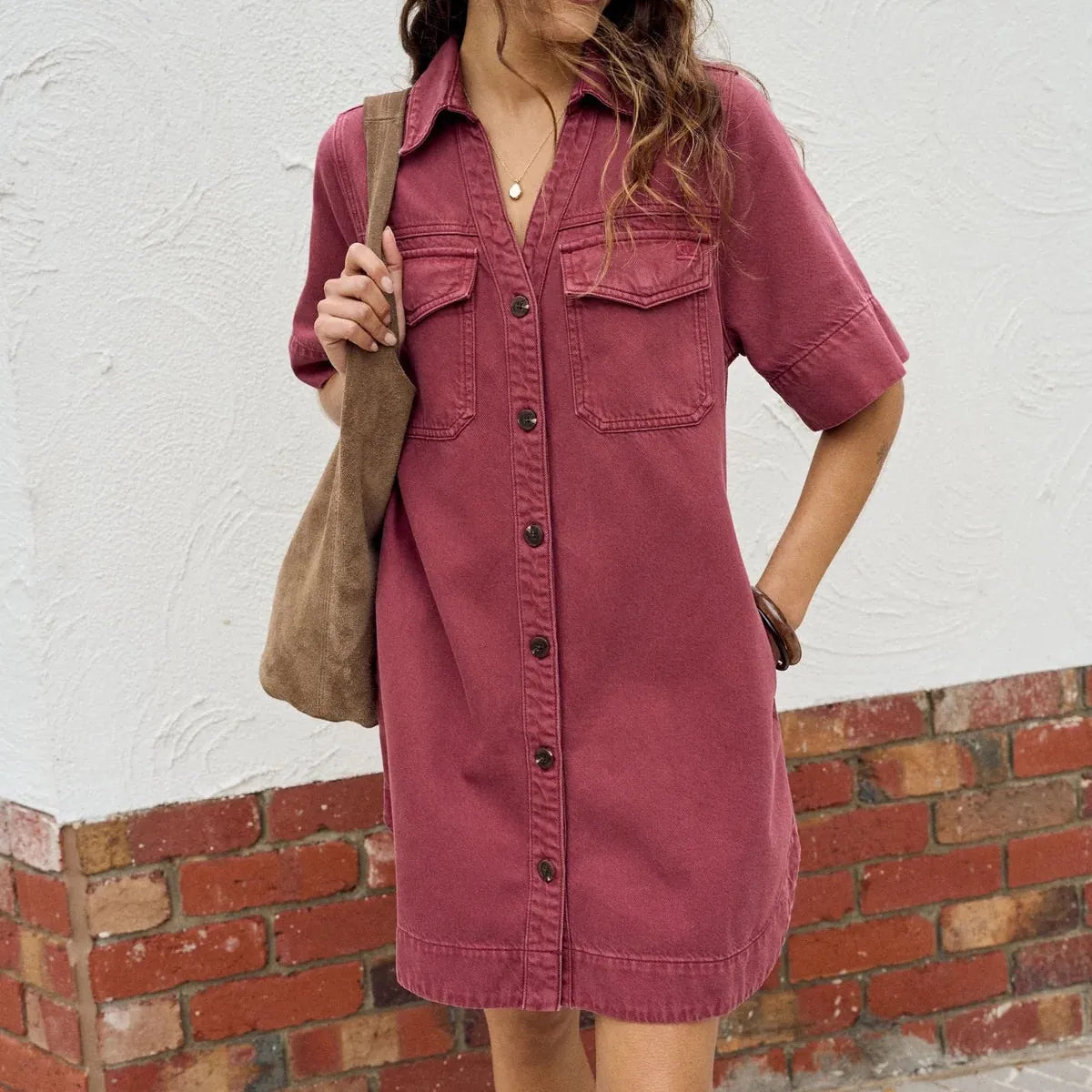 Ceres Life Ceres Life | Bonnie Relaxed Shirt Dress | Mulberry