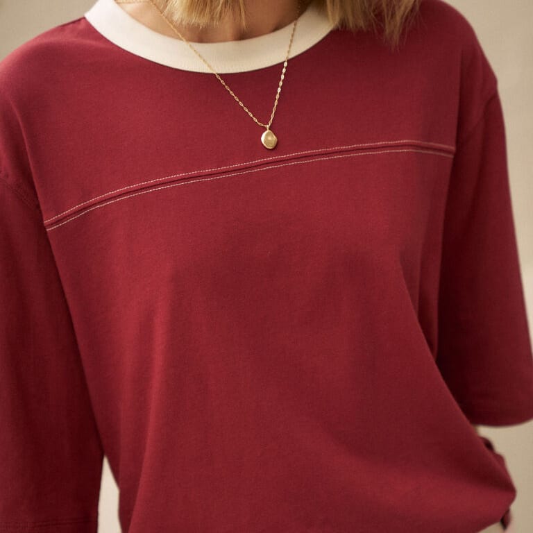 Ceres Life Ceres Life| Devon Slouchy Seam Tee| Mulberry