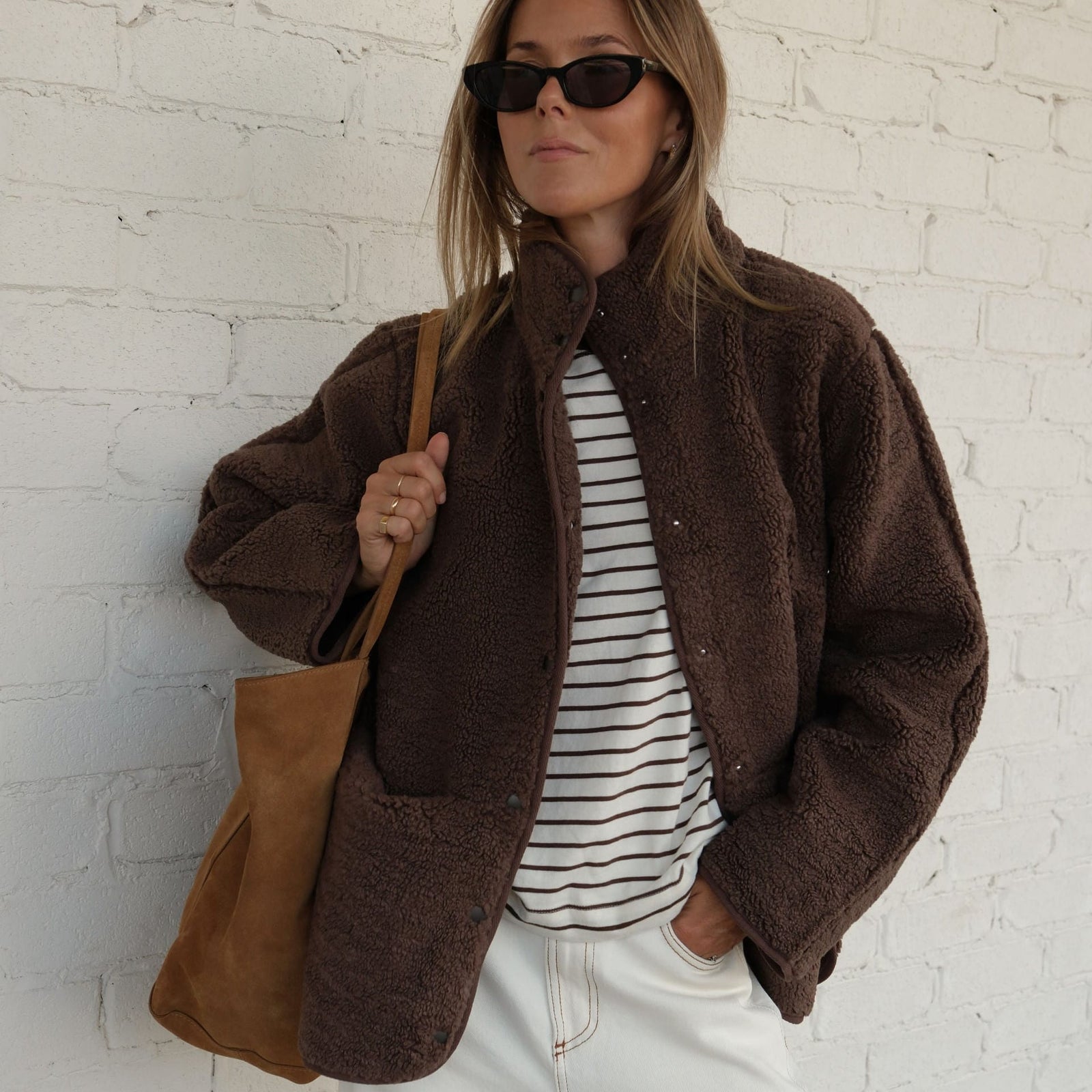 Ceres Life Ceres Life Teddy Jacket | Chocolate