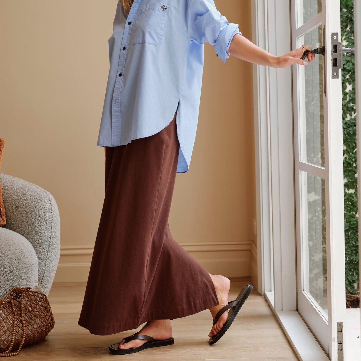Ceres Life Clara Column Skirt | Chocolate