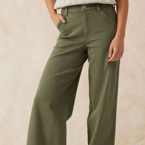 Ceres Life Classic Wide Leg Jean | Olive