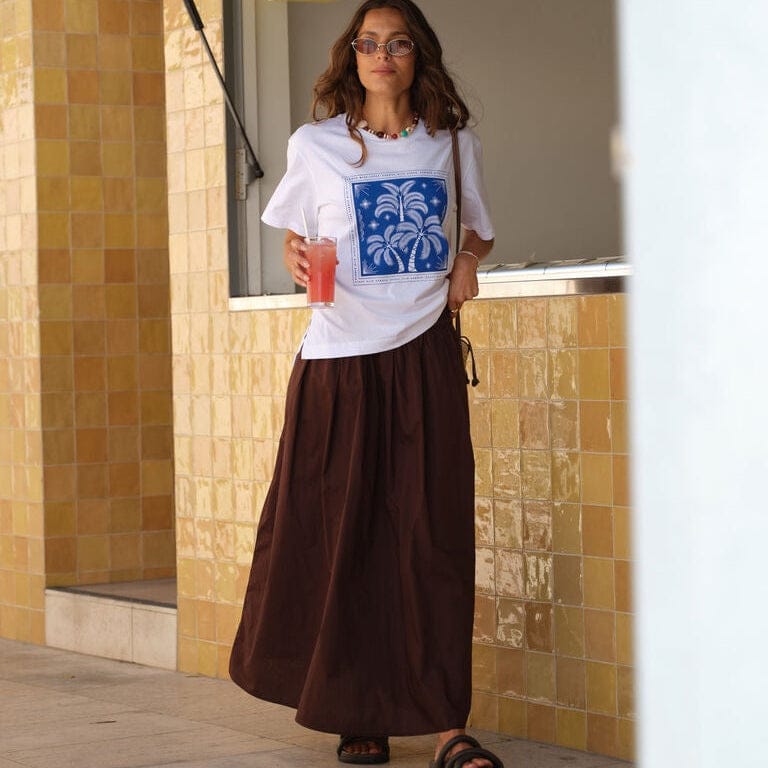 Ceres Life Florence Maxi Skirt | Chocolate | Ceres Life