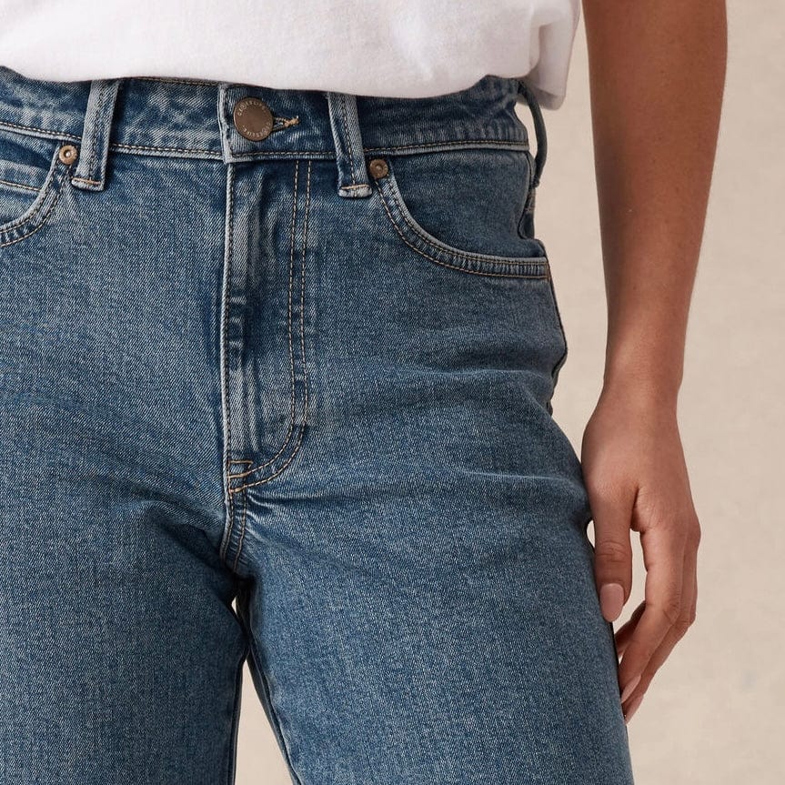 Ceres Life Jude Wide Leg Crop Jean | Mid Indigo