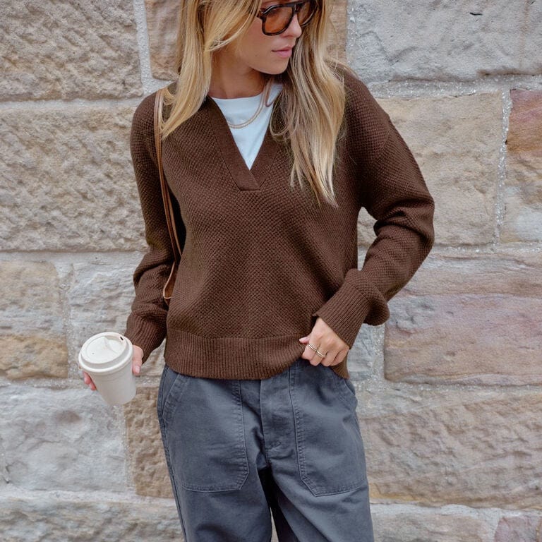 Ceres Life Kirra Collared Knit | Chocolate