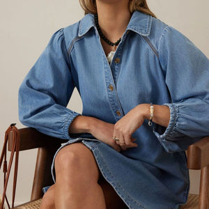 Ceres Life Lenny Mini Dress | Vintage Blue