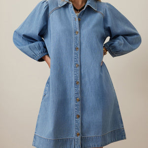 Ceres Life Lenny Mini Dress | Vintage Blue