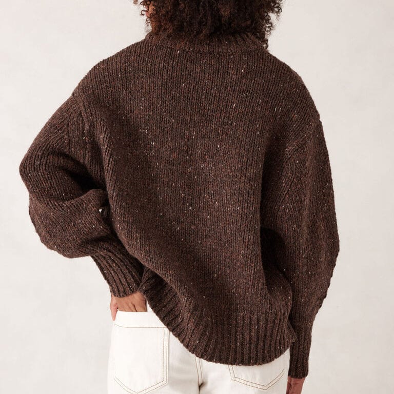 Ceres Life Lofty Knit Crew | Choc Fleck