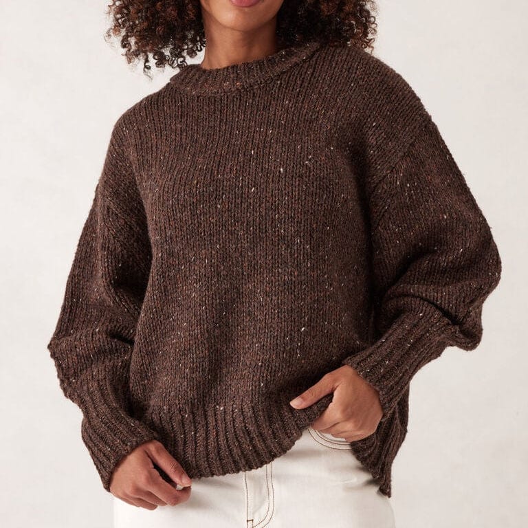 Ceres Life Lofty Knit Crew | Choc Fleck